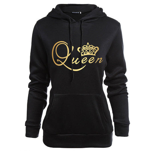 Sudadera con Capucha Estampado Rey y Reina para Parejas - Image 16