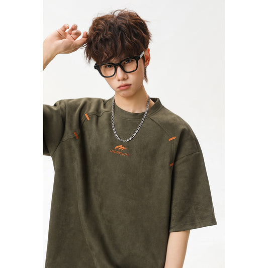 Playera Estructurada de Manga Corta con Textura Combinada para Hombre - Image 2