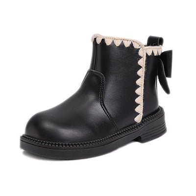 Botas de Cuero para Niñas con Forro de Terciopelo y Suela Flexible - Image 5
