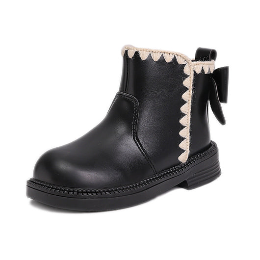 Botas de Cuero para Niñas con Forro de Terciopelo y Suela Flexible - Image 5
