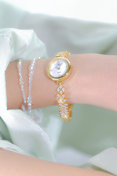 Reloj de Lujo Sirena con Cadena de Diamantes en Oro y Plata - Image 10