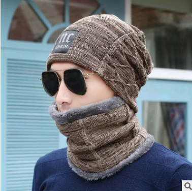 Gorro de Lana Tejida con Bufanda Cruzada Cuello Cálido - Image 8