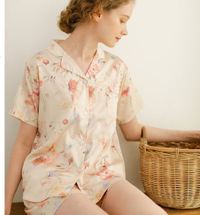 Pijama Corto Floral para Casa - Conjunto de Blusa y Shorts - Image 6