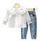 Conjunto Infantil Estilo Western: Camisa y Jeans para Niñas