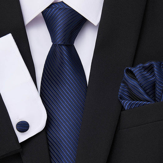 Conjunto de Corbata, Pañuelo y Gemelos para Hombre - Elegancia Empresarial - Image 37
