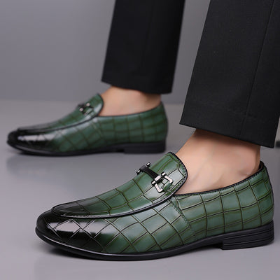 Zapatos de Cuero Ligeros Talla Grande Estilo Cuadros Lujo Premium - Image 9