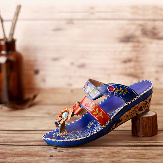 Sandalias Étnicas para Mujer con Tacón Medio Ligero - Image 6