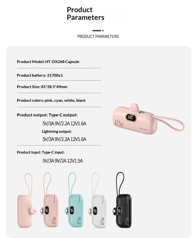 Cargador Portátil Ultracompacto con Cable Integrado - Image 9