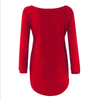 Suéter Largo Mujer de Manga Larga Peluche Suave - Estilo Europeo - Image 8