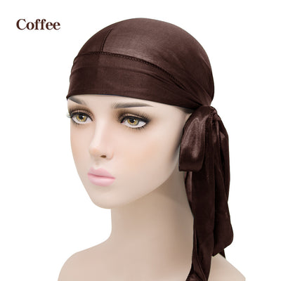 Turbante Pirata de Seda Sintética con Cola Larga - Image 11