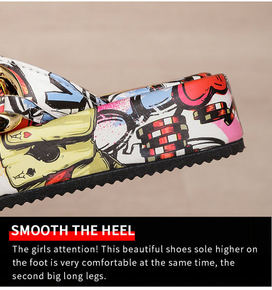 Sandalias y Pantuflas para Mujer con Plataforma Graffiti - Image 8