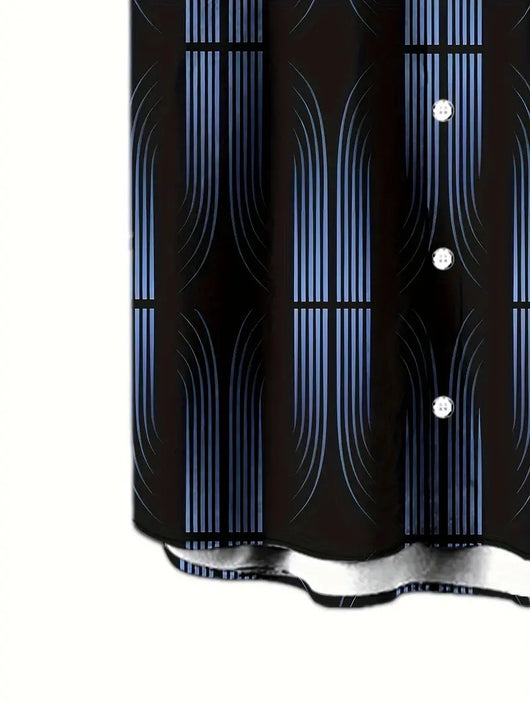 Camisa Manga Corta Hombre con Estampado Geométrico Moderno - Image 22