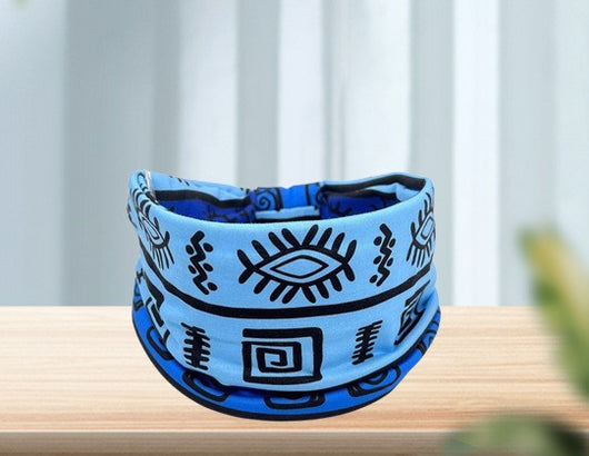 Banda Elástica Estampado Africano para Cabello - Diadema Deportiva Ancha Mujer Yoga - Image 24