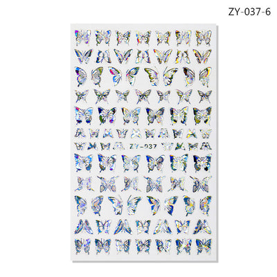 Calcomanías de Uñas Efecto Mariposa con Brillo Láser - Image 15