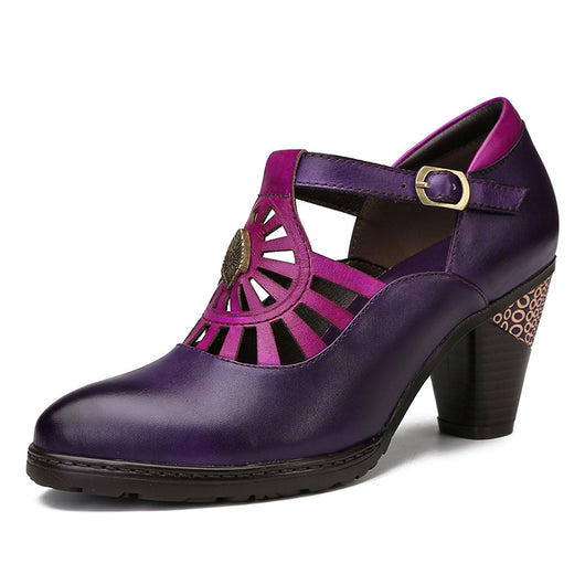 Zapatos de Tacón Alto Puntiagudo con Detalles Calados para Mujer - Image 12
