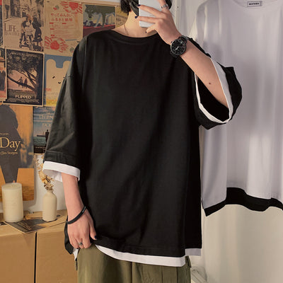 Blusa Suelta Versátil de Cuello Redondo y Manga Corta - Image 3
