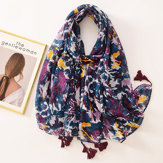 Pañuelo Bohemio con Estampado Geométrico Diamante Multicolor - Image 11