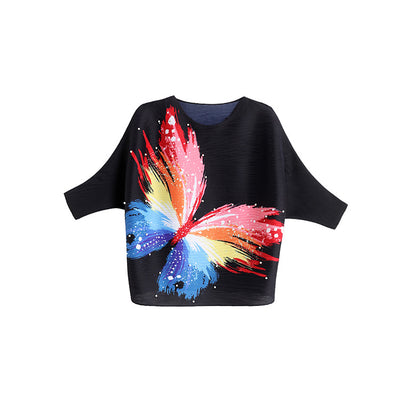 Blusa Estival con Estampado de Mariposas - Camiseta Suelta y Cómoda - Image 10