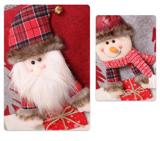 Funda de Silla 3D Navideña con Diseño de Papá Noel y Muñeco de Nieve - Image 7