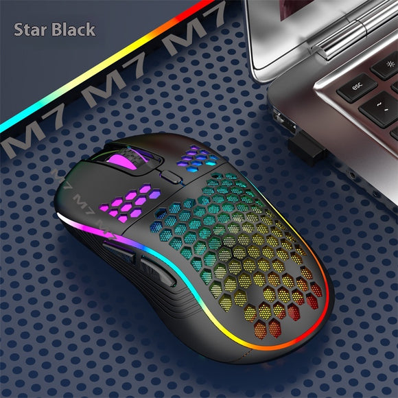 Ultralight Honeycomb Luminous Wireless Mouse