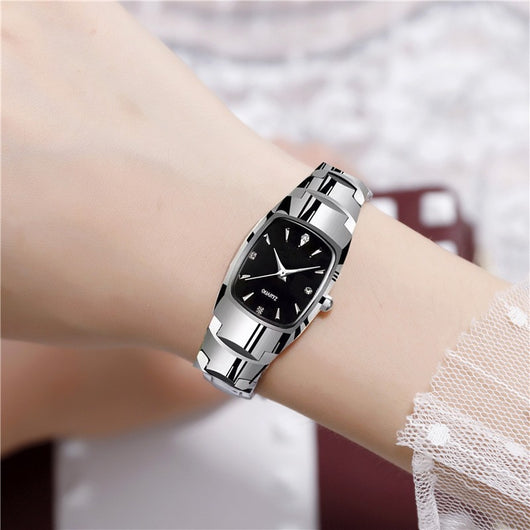 Reloj de Cuarzo para Mujer con Correa de Acero Inoxidable Resistente al Agua