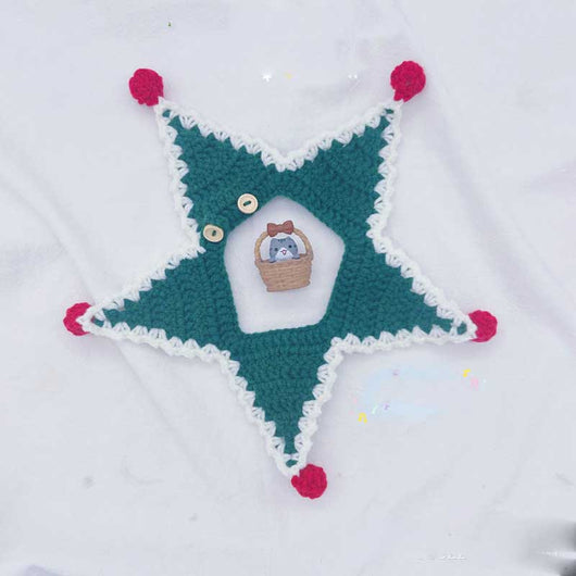 Collar Navideño de Lana Tejida para Gatos y Perros - Image 3