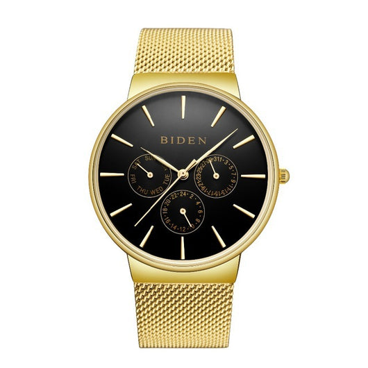Reloj Hombre Calendario Malla Ultra Delgada - Image 3