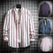 Camisa Manga Larga Slim Fit Estilo Coreano Talla Grande Hombre
