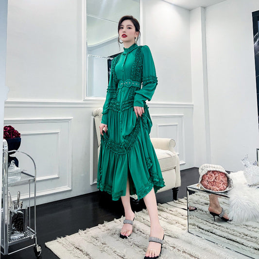 Vestido Camisa Elegante de Manga Larga para Mujer