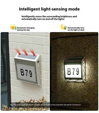 Placa Solar LED para Puerta con Indicador Digital Inteligente Resistente al Agua - Image 12