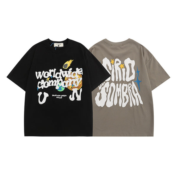 Camiseta Vintage con Estampado de Letras para Hombre y Mujer - Image 3