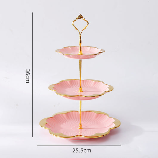 Plato de Frutas Multicapa de Cerámica Lujo Minimalista para Sala - Image 24