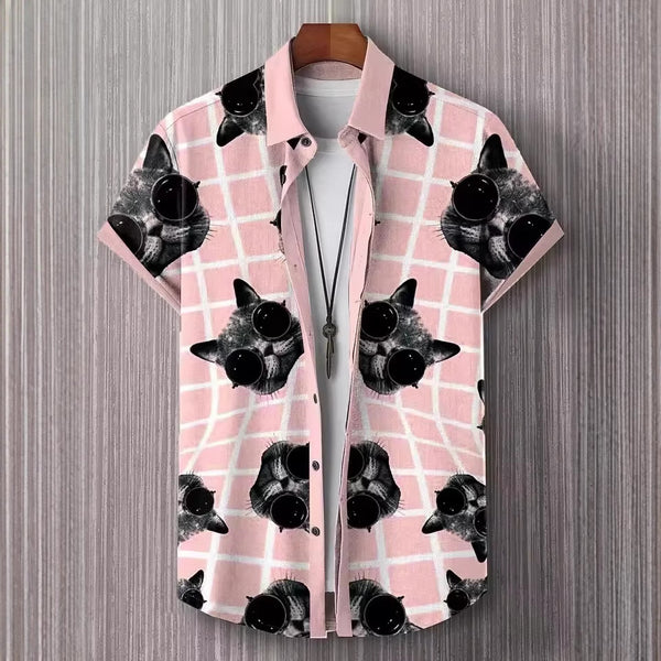 Camisa Estampada Artística para Hombre - Diseño Personalidad