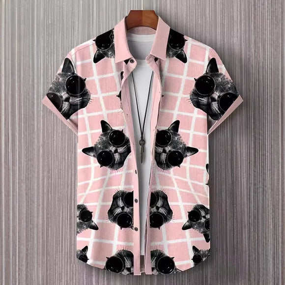 Camisa Estampada Artística para Hombre - Diseño Personalidad