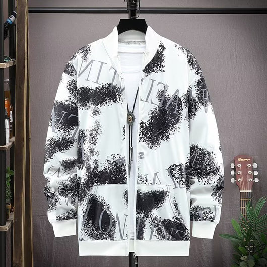 Chamarra Camuflada para Hombre con Cuello Tipo Stand y Cierre de Cremallera - Image 9