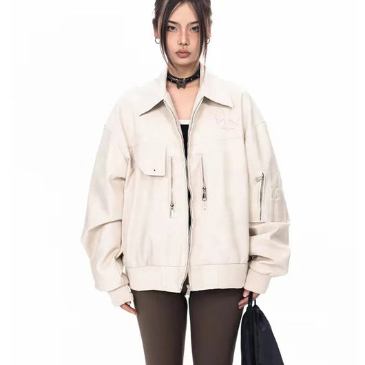 Chaqueta de Cuero PU Casual para Otoño - Estilo Urbano - Image 8