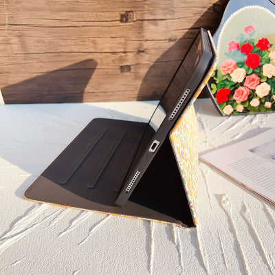 Funda Protectora de Cuero para Tablet con Diseño Floral y Ranura para Stylus - Image 12