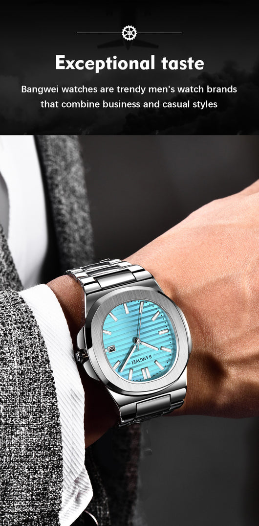 Reloj Hombre Acero Inoxidable Resistente al Agua con Esfera Luminosa - Image 15