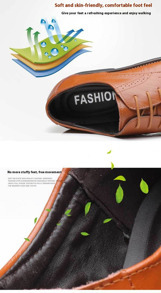 Zapatos Formales de Cuero con Cordones para Hombre Talla Grande - Image 14