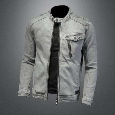 Chaqueta Denim Stretch con Cierre para Hombre - Ajuste Premium - Image 7