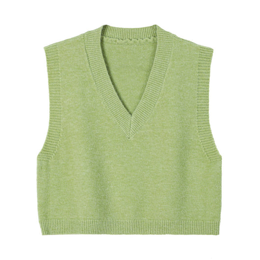 Chaleco Tejido Escote V para Mujer - Prenda Exterior sin Mangas - Image 11