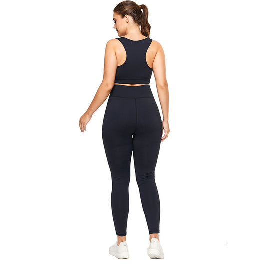 Ropa Deportiva Talla Grande para Mujer - Conjunto Yoga y Fitness con Diseño Combinado - Image 11