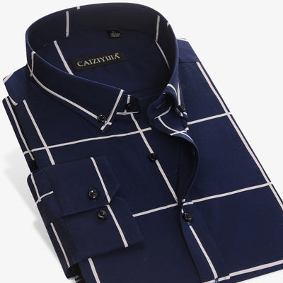 Camisa Casual de Manga Larga Cuadros Slim Fit Sin Planchado - Image 3