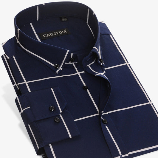 Camisa Casual de Manga Larga Cuadros Slim Fit Sin Planchado - Image 3