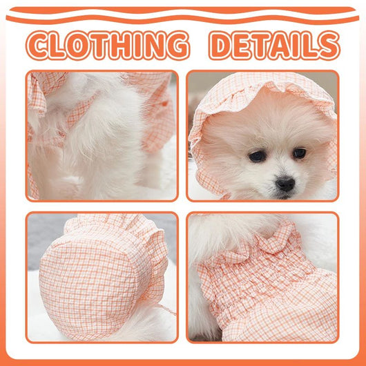 Conjunto de Ropa para Perro Mono Naranja con Gorro - Outfit Fashionable para Mascotas Pequeñas - Image 6