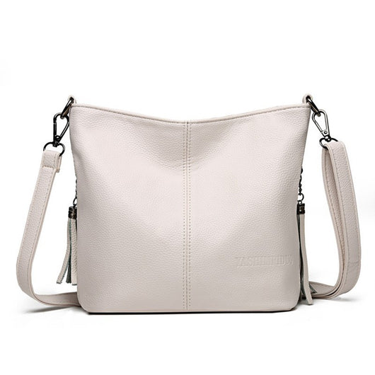 Bolso Bandolera Mujer de Gran Capacidad con Detalles de Borlas - Image 7