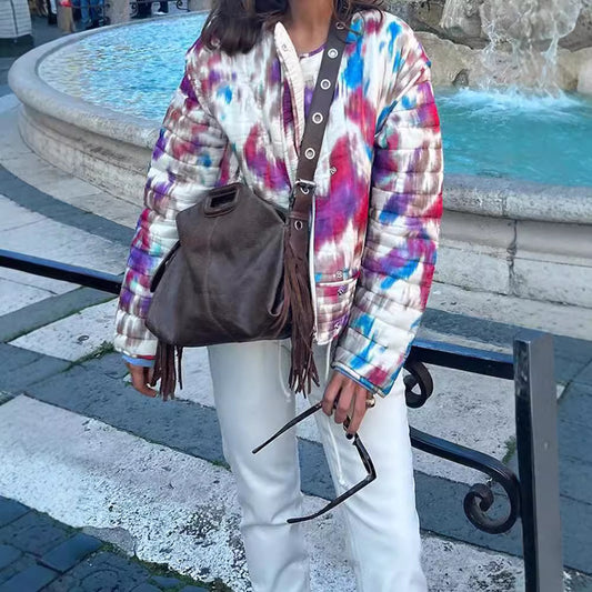 Chaqueta Corta Teñida a Mano - Top Versátil y Personalizado