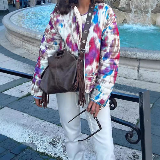 Chaqueta Corta Teñida a Mano - Top Versátil y Personalizado