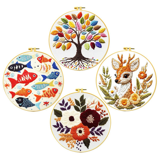 Bordado de Punto de Cruz Árbol de la Suerte con Animales - Diseño Simplificado - Image 5