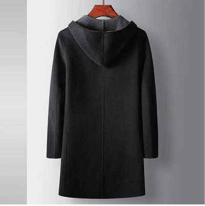 Abrigo de Lana Reversible para Hombre con Capucha - Image 17
